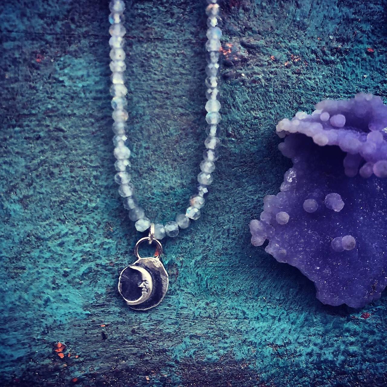 Strieborný prívesok - Alchýmia - Mesiac I.