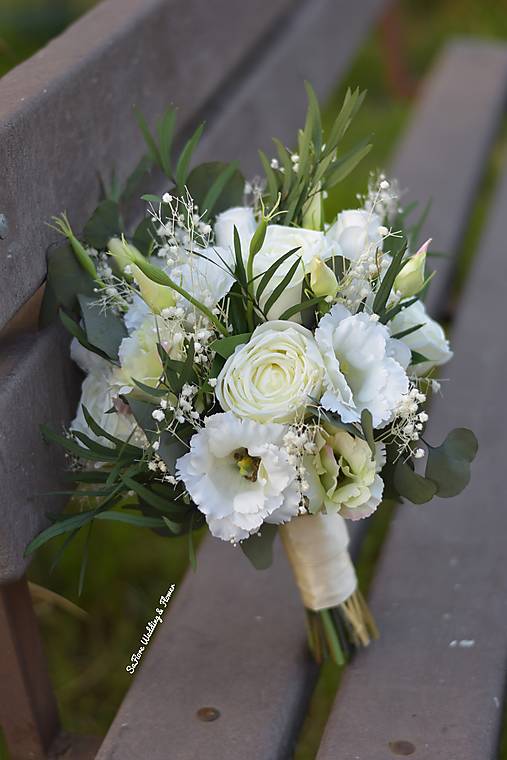 Kytice pre nevestu - Kytica pre nevestu greenery - 14577698_