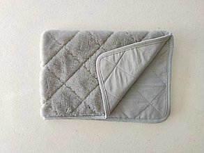 Detský textil - VLNIENKA deka 100% MERINO TOP super wash Grey s kašmírom Elegant 100% ľan Grey šedý - 14578590_