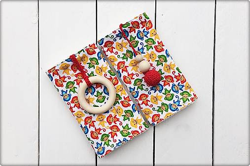 Detský textil - Slintáčiky na ergonomické nosiče (Opičky) - 14578705_