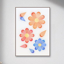 Grafika - Pastel floral with leaves grafika – veselky - 14580752_