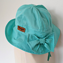 Detské čiapky - Bavlnený klobúk UNIQUE kids AQUA - 14581128_