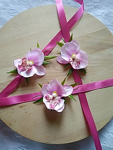 Náramky - náramok pre družičky orchidea cyklámenová - 14581132_
