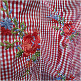Šaty - Letné kárované šaty s kvetinovou výšivkou (rôzne farby) - 14581856_