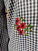 Šaty - Letné kárované šaty s kvetinovou výšivkou (rôzne farby) - 14581858_