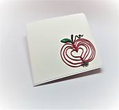 Papiernictvo - Pohľadnica ... červené jabĺčko - 14584227_