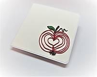 Papiernictvo - Pohľadnica ... červené jabĺčko - 14584229_