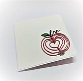 Papiernictvo - Pohľadnica ... červené jabĺčko - 14584232_