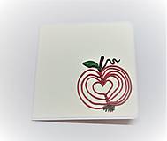 Papiernictvo - Pohľadnica ... červené jabĺčko - 14584234_