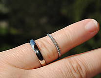 Prstene - Obrúčky úzke s diamantmi - 14585255_