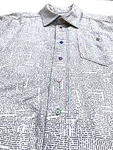 Pánske oblečenie - Písmenková košeľa XL - 14587306_