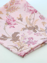 Šály a nákrčníky - Zľava - Pôvabný ružový nákrčník z ľanu s kvetinovým motívom "Jolie II." - 14586908_