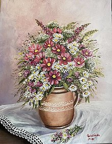 Obrazy - Zátišie lúčne kvety - 14587285_