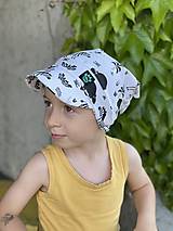 Detské čiapky - Letná šatka so šiltom safari - 14585585_