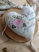 Dekorácie - Srdce pre mamičku - ruža - 14587239_