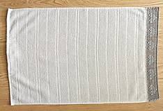 Úžitkový textil - Froté uterák s háčkovanou krajkou, svetlosivý - 14585328_