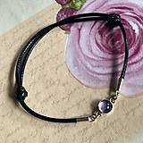 Náramky - Purple Tourmaline Silver Bracelet Ag925 / Jemný strieborný náramok s turmalínom - 14588836_