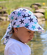 Detské čiapky - Letný detský šilt hviezdice - 14588510_