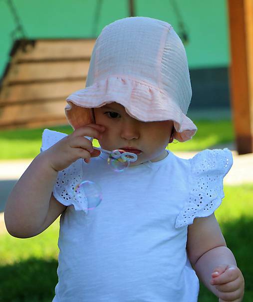 Letný detský mušelínový čepček Karolína (Karol)