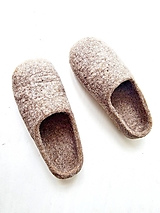 Ponožky, pančuchy, obuv - Vlnené papuče hnedé ON- škorica - 14588250_