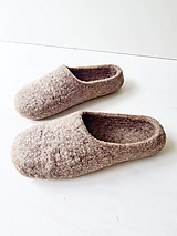 Ponožky, pančuchy, obuv - Vlnené papuče hnedé ON- škorica - 14588252_