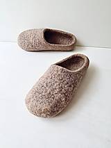 Ponožky, pančuchy, obuv - Vlnené papuče hnedé ON- škorica - 14588253_