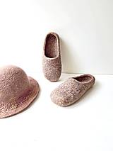 Ponožky, pančuchy, obuv - Vlnené papuče hnedé ON- škorica - 14588255_