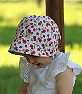 Detské čiapky - Letný detský čepiec mini jahôdky - 14590563_