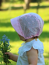 Detské čiapky - Letný detský čepiec Eliška ružový - 14592777_