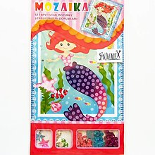 Iný materiál - Mozaikový obrázok, trblietavý, (morská panna) - 14591752_