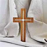 Dekorácie - Kríž drevený V., 20cm - 14592129_