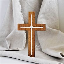 Dekorácie - Kríž drevený 20cm V. - 14592129_