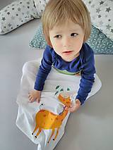 Detský textil - Vak s maľovanou žirafou 2-6rokov - 14591083_