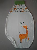 Detský textil - Vak s maľovanou žirafou 2-6rokov - 14591086_