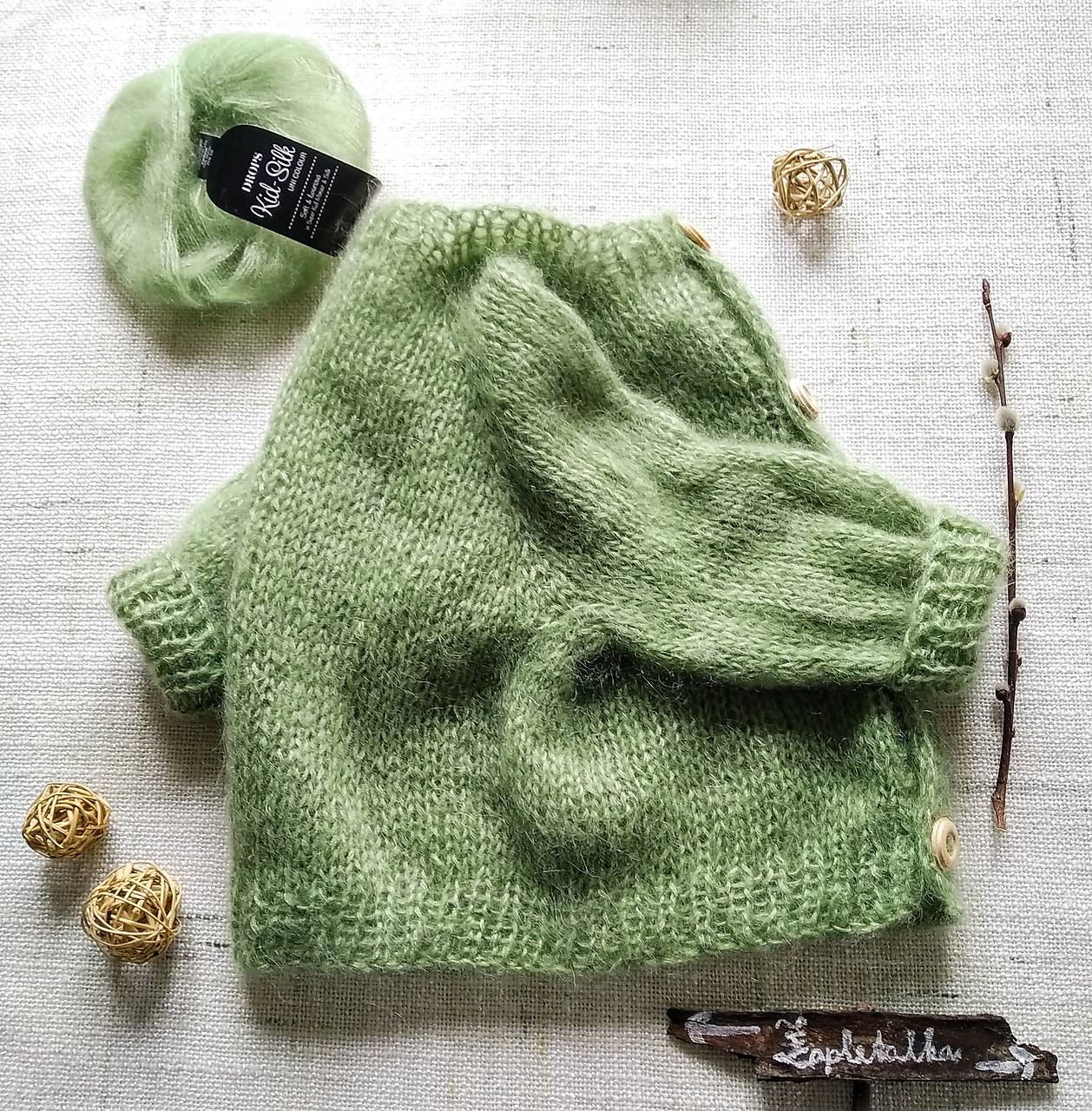 Svetrík Jonáš - mohér+hodváb  (0-6 mesiacov)