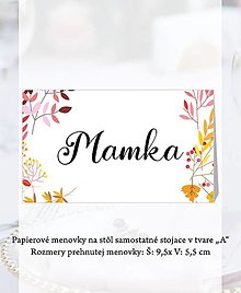 Úložné priestory & Organizácia - Papierová menovka - 14591069_