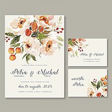 Papiernictvo - Kvetinové svadobné oznámenia - 14591022_