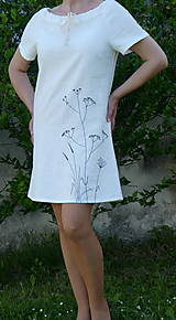 Šaty - Šaty ľanové Čierne trávy - 14595172_