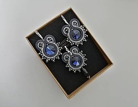 Sady šperkov - Šujtášový set (Modrá) - 14595252_