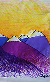 Nákupné tašky -  "Strážcovia hôr"  doma šitá textilná taška, ručne maľovaná - 14593985_