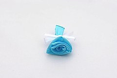 Svadobné pierka - Pierko tyrkysovo-biele ruža - 14594193_