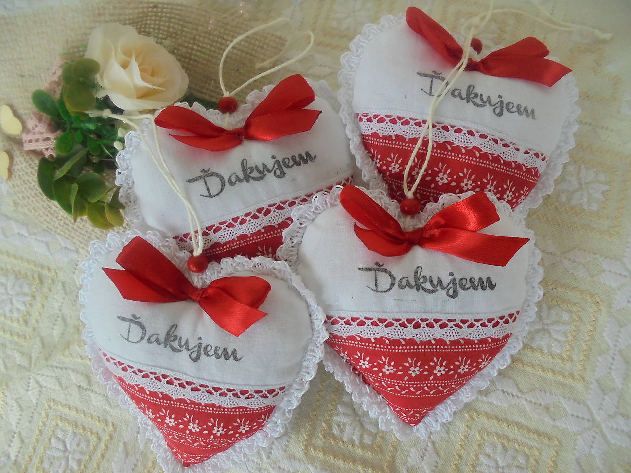 Dekorácie - Srdiečko pre teba-Ďakujem - 14594792_