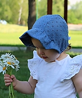 Detské čiapky - Letný detský čepček Mia s riaseným šiltom - 14595839_