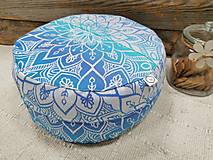Úžitkový textil - Meditačný podsedák modrá mandala eko výrobok - 14595464_