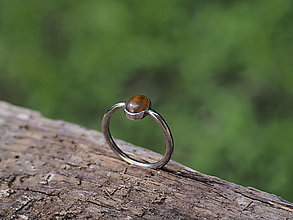 Prstene - MINIMAL - prsteň  (57 - Hnedá) - 14597936_