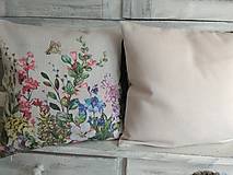 Úžitkový textil - Vankúš lúčne kvety - 14599115_