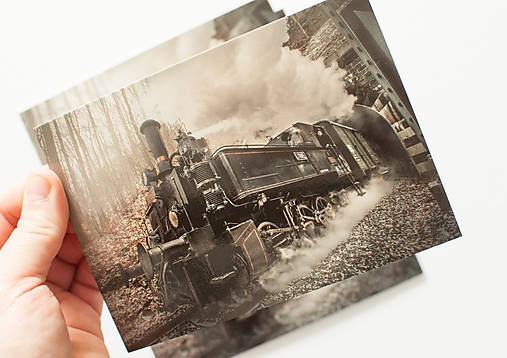  - Pohľadnica vlak" old time" - 14598678_