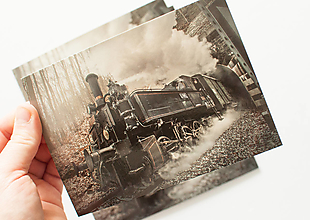 Papier - Pohľadnica vlak" old time" - 14598678_