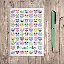 Papiernictvo - Zápisník žabky s osobnosťou (pastel edition) – výbuch farieb - 14597671_