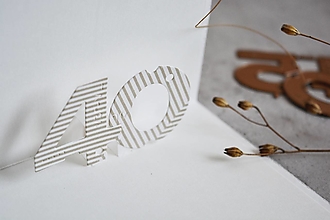 Papiernictvo - POP - UP pozdrav k jubileu 40 a 50tka (40-tka) - 14600374_